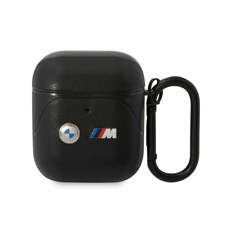 BMW Coque AirPods 1/2 en Cuir Noir Ligne Courbe BMW Coque AirPods 1/2 en Cuir Noir Ligne Courbe