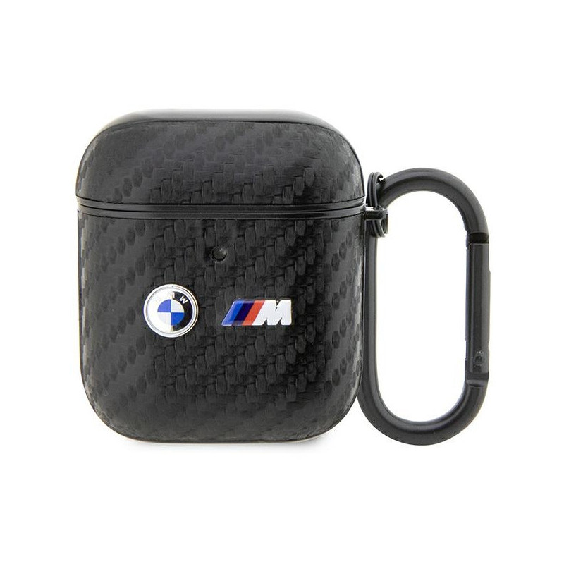 BMW Coque AirPods 1/2 Noir Carbone Logo en Métal BMW Coque AirPods 1/2 Noir Carbone Logo en Métal