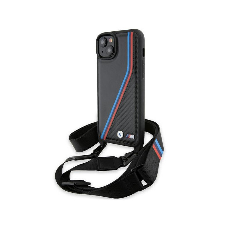 BMW Coque rigide noire M Edition Tricolore pour iPhone 14 Plus/15 Plus 6.7 BMW Coque rigide noire M Edition Tricolore pour iPhone 14 Plus/15 Plus 6.7