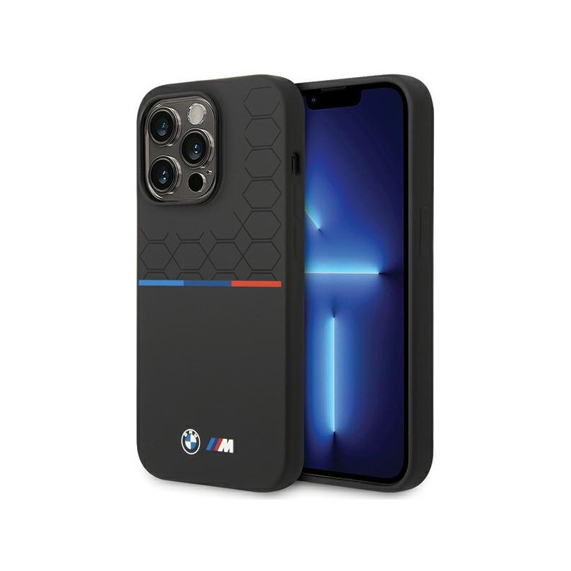 BMW Coque en silicone noire iPhone 14 Pro Max 6.7 Motif M BMW Coque en silicone noire iPhone 14 Pro Max 6.7 Motif M