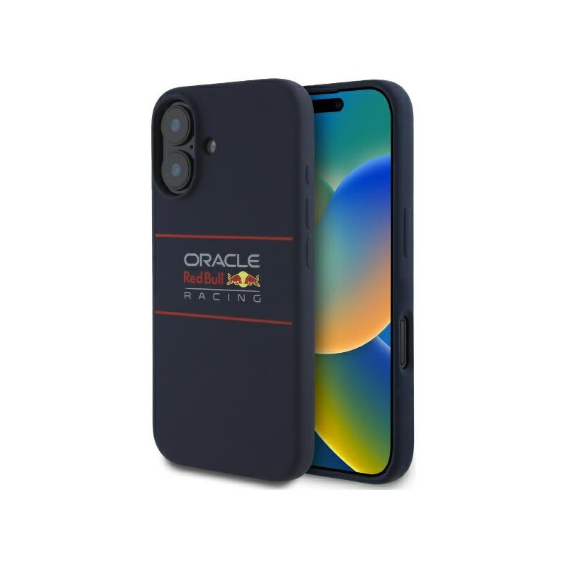 Red Bull iPhone 16 Plus 6.7 cassable Navy Silicone Horizontal Logo MagSafe Red Bull iPhone 16 Plus 6.7 cassable Navy Silicone Horizontal Logo MagSafe