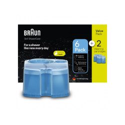 Braun Pack de 6+2 Cartouches de nettoyage CCR 6 - 241595