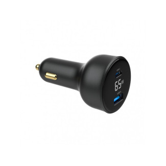 Gembird Chargeur voiture Double Port USB 4.8A Noir -TA-UC-AC2PD65LCD-CAR-01