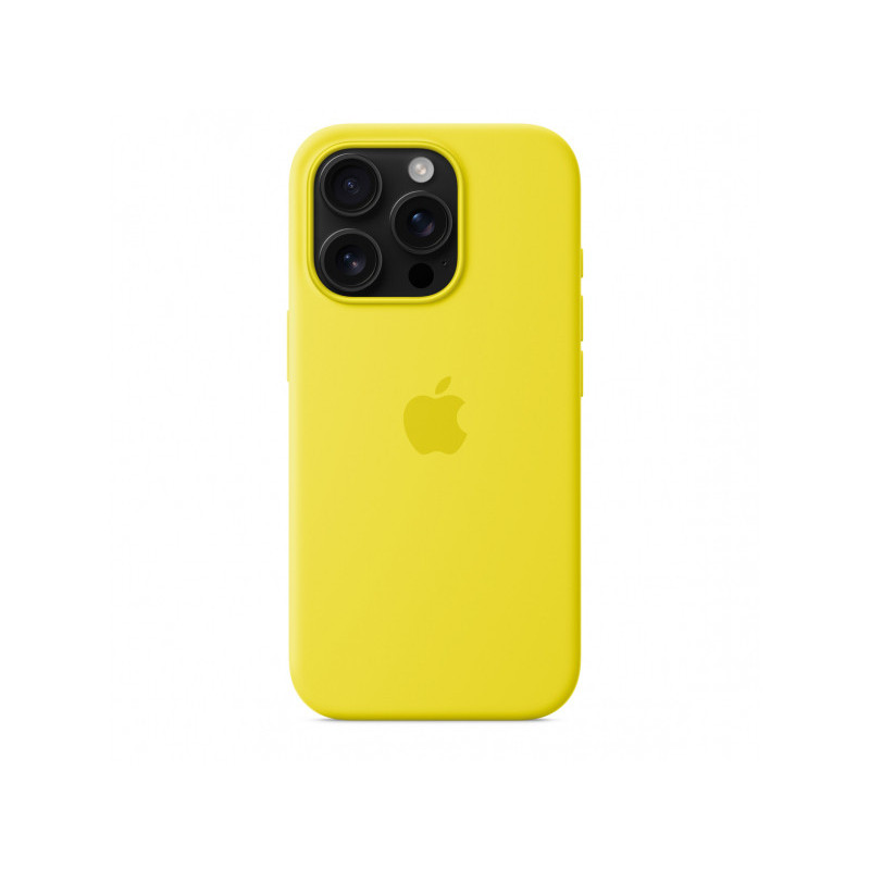 Apple iPhone 16 Pro Étui en Silicone avec MagSafe - Jaune vif Apple iPhone 16 Pro Étui en Silicone avec MagSafe - Jaune vif