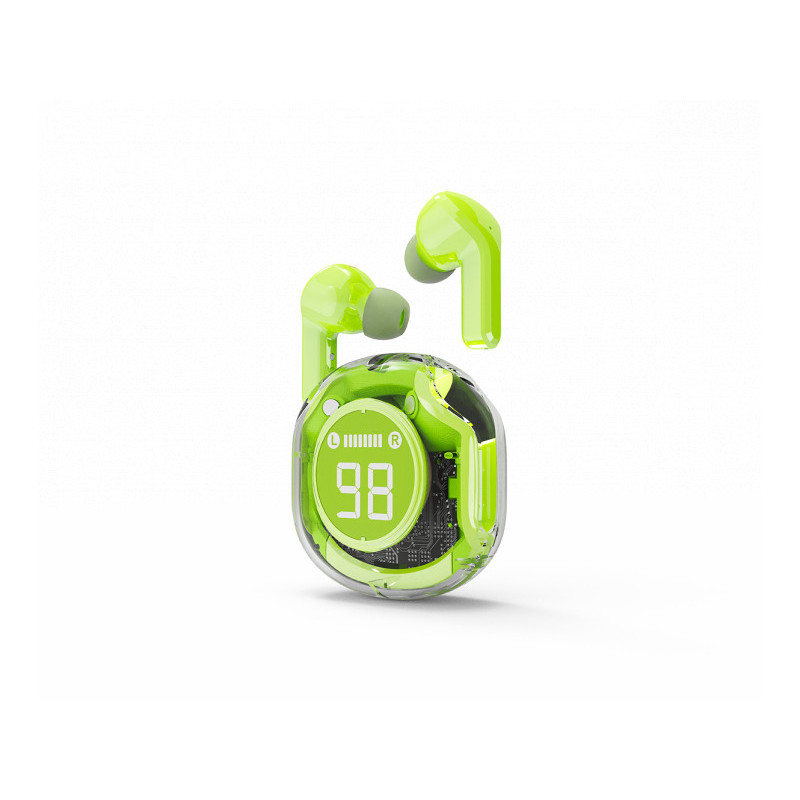 Gembird Écouteurs TWS In-Ears Transparents. vert - TWST-01-G Gembird Écouteurs TWS In-Ears Transparents. vert - TWST-01-G