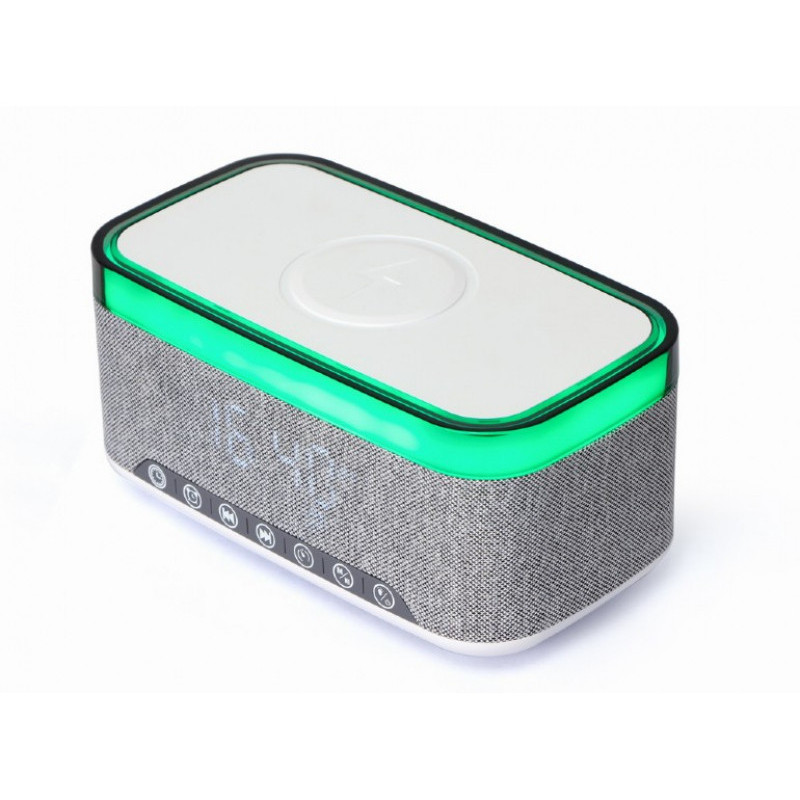 Gembird Horloge numérique avec charge sans fil - DAC-SPKBT-QC15-GR