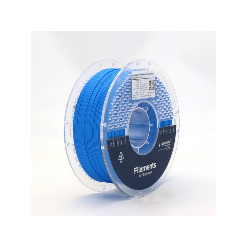 Gembird High Speed PLA Filament 1.75mm 1kg bleu - 3DP-PLA1.75HY-01-B Gembird High Speed PLA Filament 1.75mm 1kg bleu - 3DP-PLA1.75HY-01-B