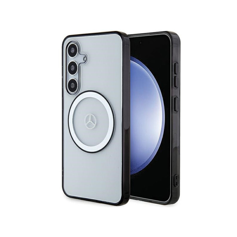 Mercedes Samsung Galaxy S24 S921 Transparent Hardcase Printed Logo MagSafe Mercedes Samsung Galaxy S24 S921 Transparent Hardcase Printed Logo MagSafe