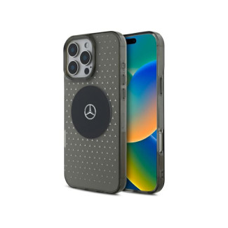 Mercedes iPhone 16 Pro black hardcase MB Case Star Pattern MagSafe