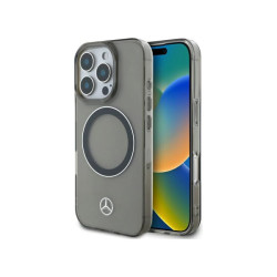 Mercedes iPhone 16 Pro black hardcase Silver Ring MagSafe