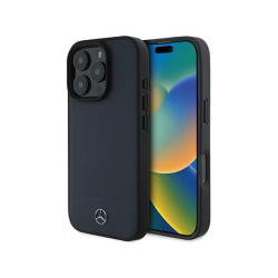 Mercedes iPhone 16 Pro Max navy hardcase Textured And Plain Leather MagSafe