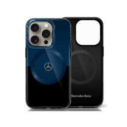 Mercedes iPhone 16 Pro Max black blue hardcase MB Double Layer BiColor MagS