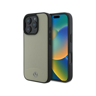 Mercedes iPhone 16 Pro Max beige hardcase MB Textured & Plain Leather MagSa