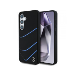 Mercedes Samsung Galaxy S25 Black Silicone Contrasted Curves MagSafe Case