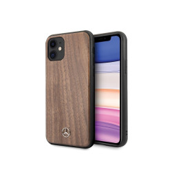 Mercedes iPhone Xr/11 hard case brown Wood Line Walnut