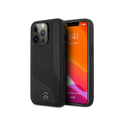 Mercedes iPhone 13 Pro Max black hardcase Leather Perforated Area