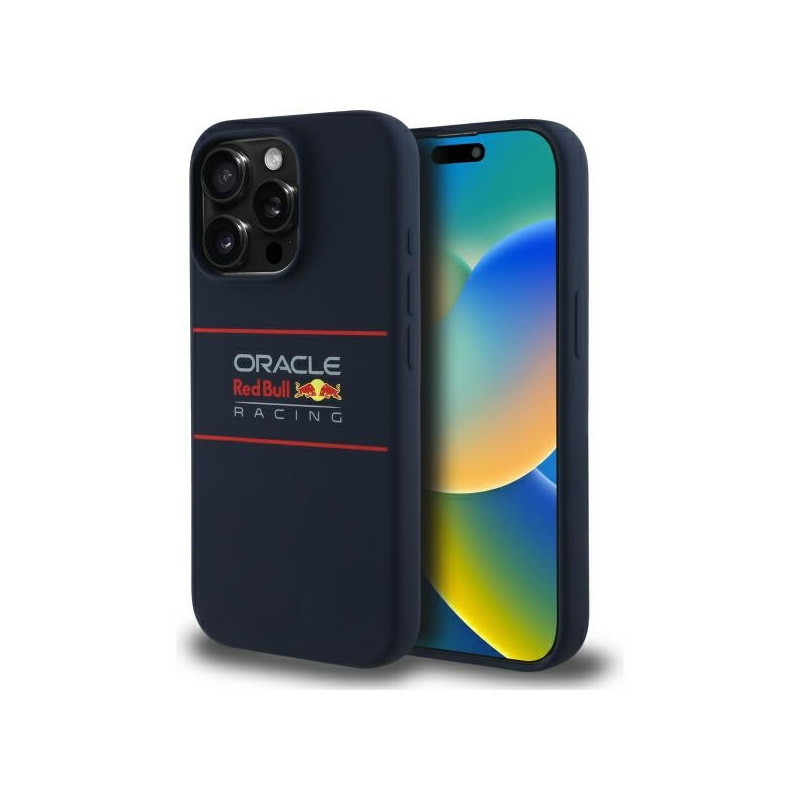 Red Bull iPhone 15 Pro Max hardcase navy Silicone Horizontal Logo MagSafe Red Bull iPhone 15 Pro Max hardcase navy Silicone Horizontal Logo MagSafe