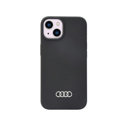 Audi Coque rigide en silicone noire pour iPhone 13/14/15