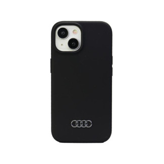 Audi Coque rigide en silicone noire pour iPhone 13/14/15