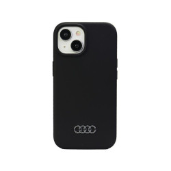 Audi Coque rigide en silicone noire pour iPhone 13/14/15