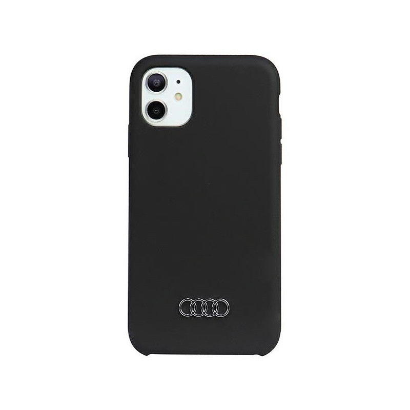 Audi Coque rigide en silicone noire pour iPhone 12/12 Pro