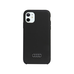 Audi Coque rigide en silicone noire pour iPhone 12/12 Pro