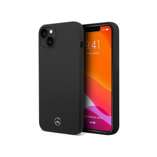 Mercedes iPhone 14 Plus/15 Plus Black Hardcase Silicone Line MagSafe