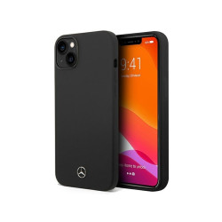 Mercedes iPhone 14 Plus/15 Plus Black Hardcase Silicone Line MagSafe