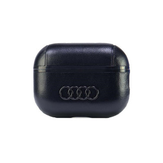 Audi Coque en cuir avec grand logo pour AirPods Pro 2. noire