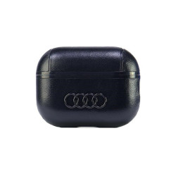 Audi Coque en cuir avec grand logo pour AirPods Pro 2. noire