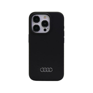 Audi Coque rigide en silicone noire pour iPhone 15 Pro Max