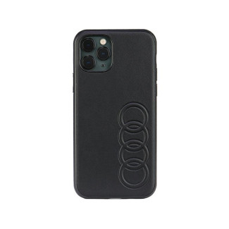 Audi Coque rigide en cuir synthétique noire pour iPhone 11 Pro