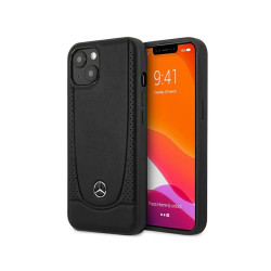 Mercedes iPhone 14 Plus/15 Plus Black Hardcase Leather Urban