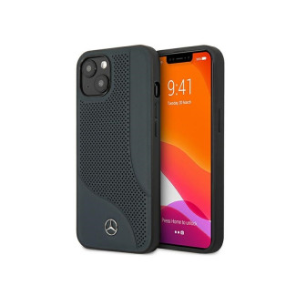 Mercedes iPhone 13 mini navy hardcase Leather Perforated Area