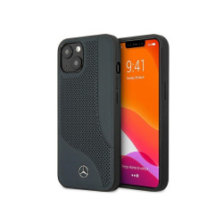 Mercedes iPhone 13 mini navy hardcase Leather Perforated Area