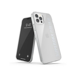 SuperDry Snap iPhone 12/12 Pro Clear Case silver