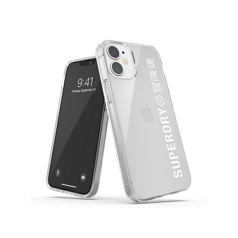 SuperDry Snap iPhone 12 mini Clear Case white