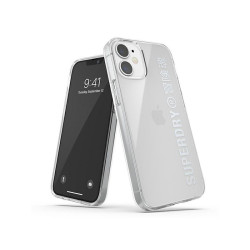 SuperDry Snap iPhone 12 mini Clear Case silver