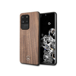 Mercedes Samsung Galaxy S20 Ultra G988 hard case brown Wood Line Walnut