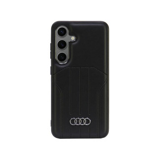 Audi Coque rigide en cuir synthétique noire pour Samsung Galaxy S24 S921