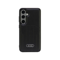 Audi Coque rigide en cuir synthétique noire pour Samsung Galaxy S24 S921