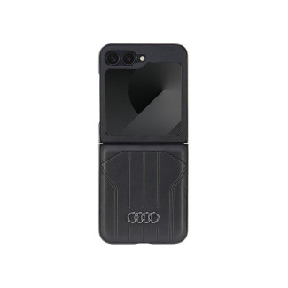 Audi Coque rigide cuir synthétique noir MagSafe pour Samsung Galaxy Z Flip6