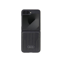Audi Coque rigide cuir synthétique noir MagSafe pour Samsung Galaxy Z Flip6