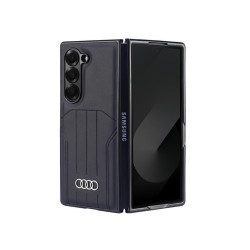 Audi Coque rigide cuir synthétique noire pour Samsung Galaxy Z Fold6 F956