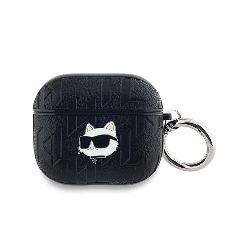 Karl Lagerfeld AirPods 3 cover black Monogram Choupette Head