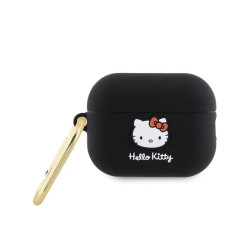 Hello Kitty AirPods Pro 2 (2022/2023) Cover Black Silicone 3D Kitty Head