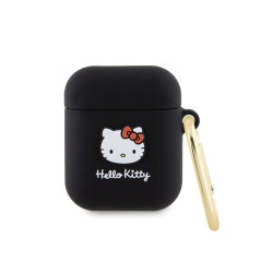 Hello Kitty AirPods 1/2 Cover Black Silicone 3D Kitty Head