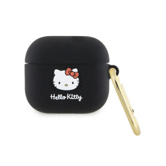 Hello Kitty AirPods 3 Cover Black Silicone 3D Kitty Head