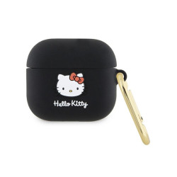 Hello Kitty AirPods 3 Cover Black Silicone 3D Kitty Head