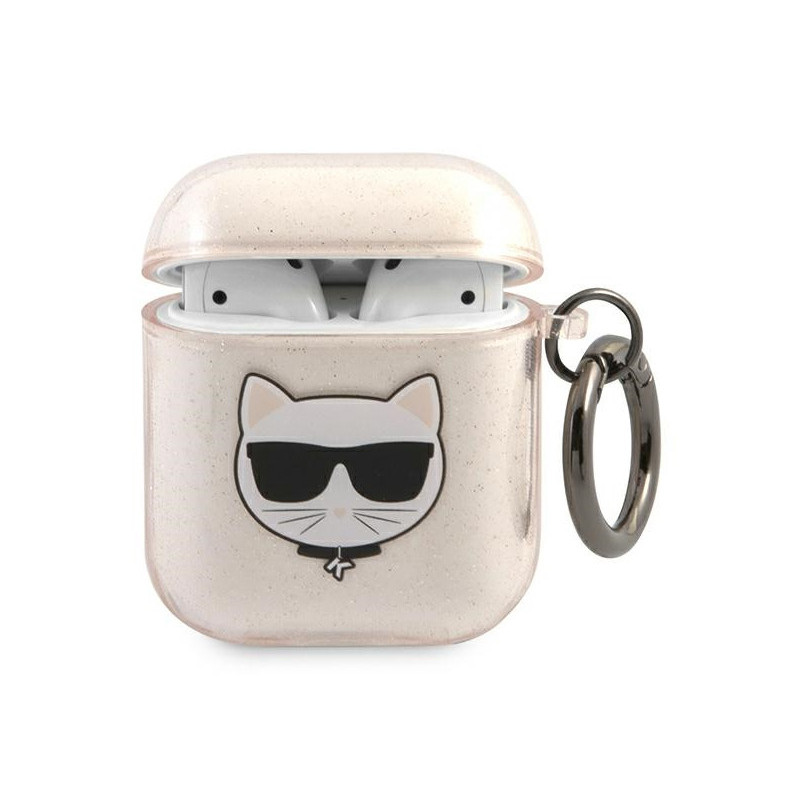 Karl Lagerfeld AirPods cover gold Glitter Choupette